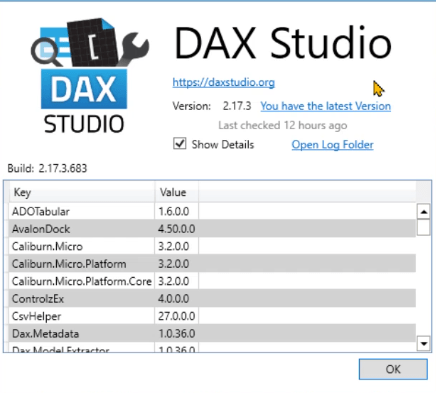 DAX Studio -käyttöliittymän käyttäminen: Yleiskatsaus