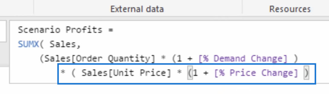 Bruke flerlags scenarieanalyse i LuckyTemplates