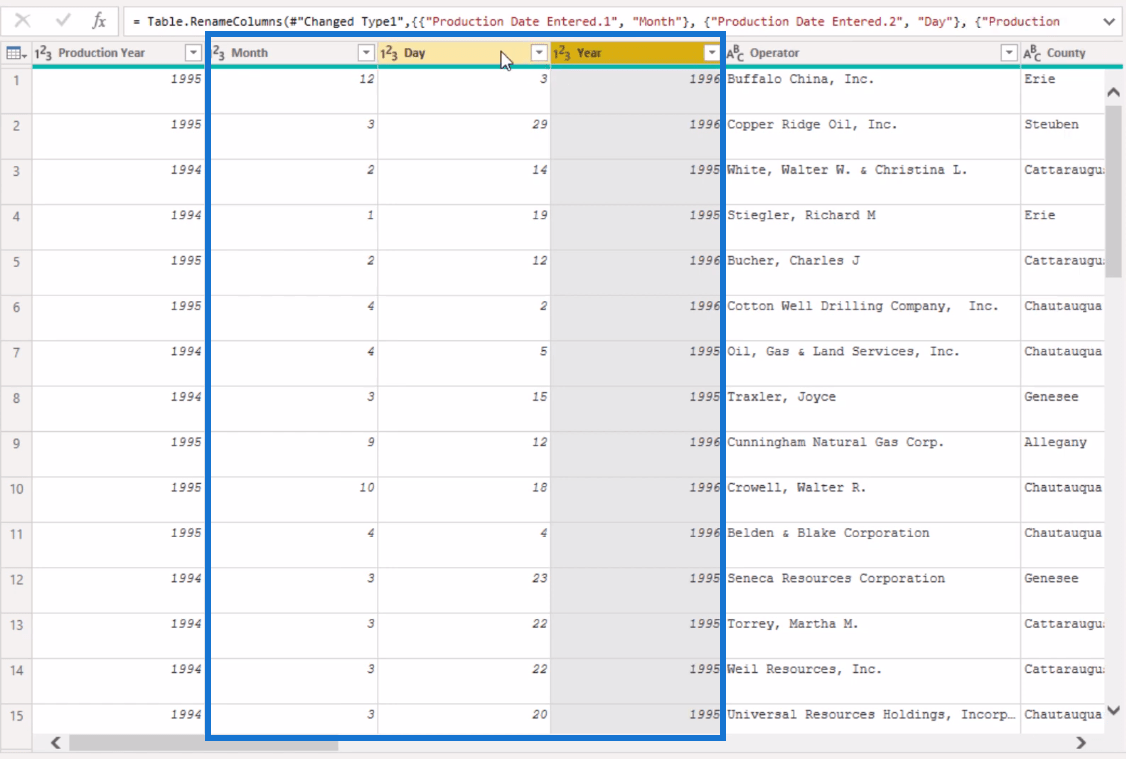 Endre datoformater ved hjelp av Power Query Editor