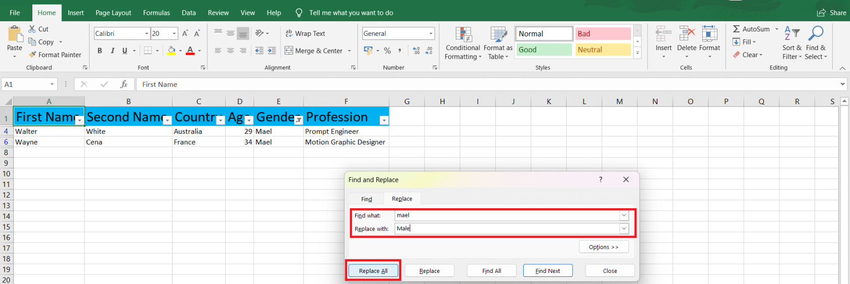 Find uoverensstemmelser i Excel – 5 nemme teknikker forklaret