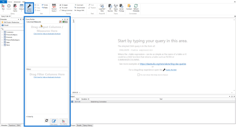 Brug af Query Builder-funktionen i DAX Studio