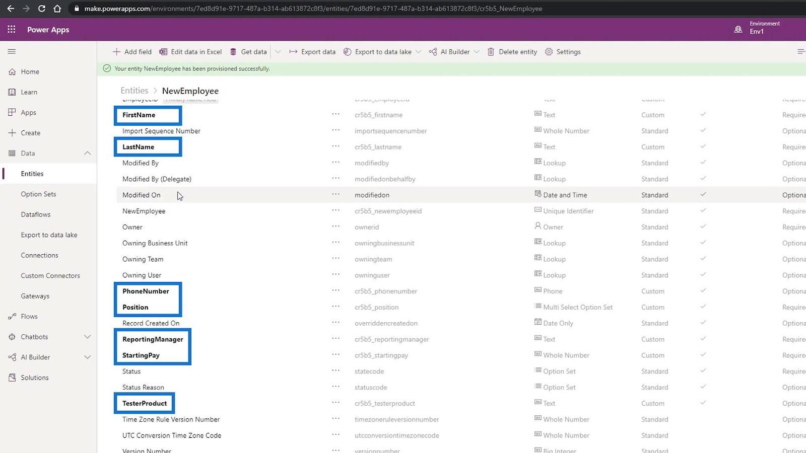 Common Data Service Entity Creation – LuckyTemplates