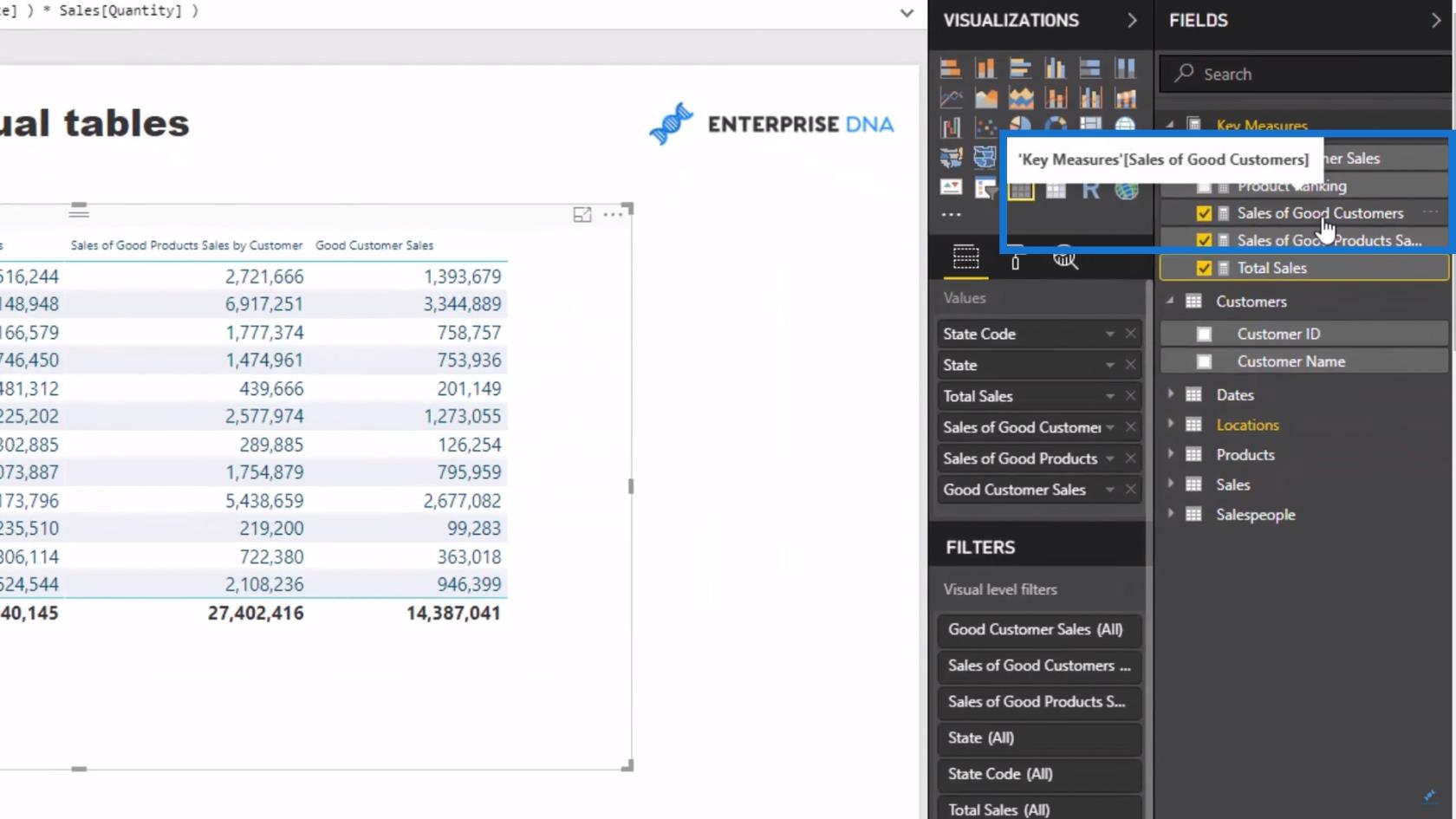 Virtuella tabeller inuti Itererande funktioner i LuckyTemplates – DAX-koncept