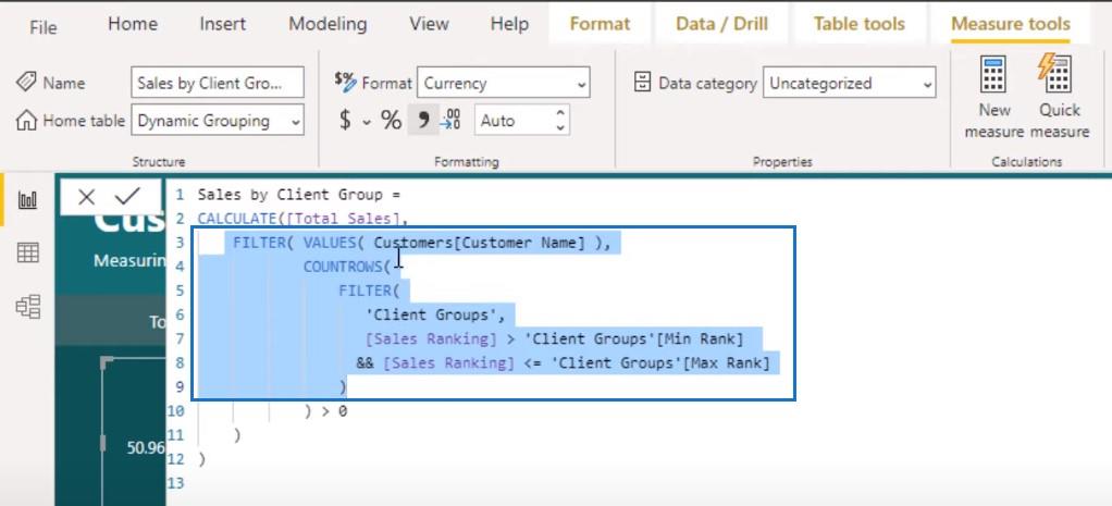 LuckyTemplates-raportti: Dynamic Segmentation Insights