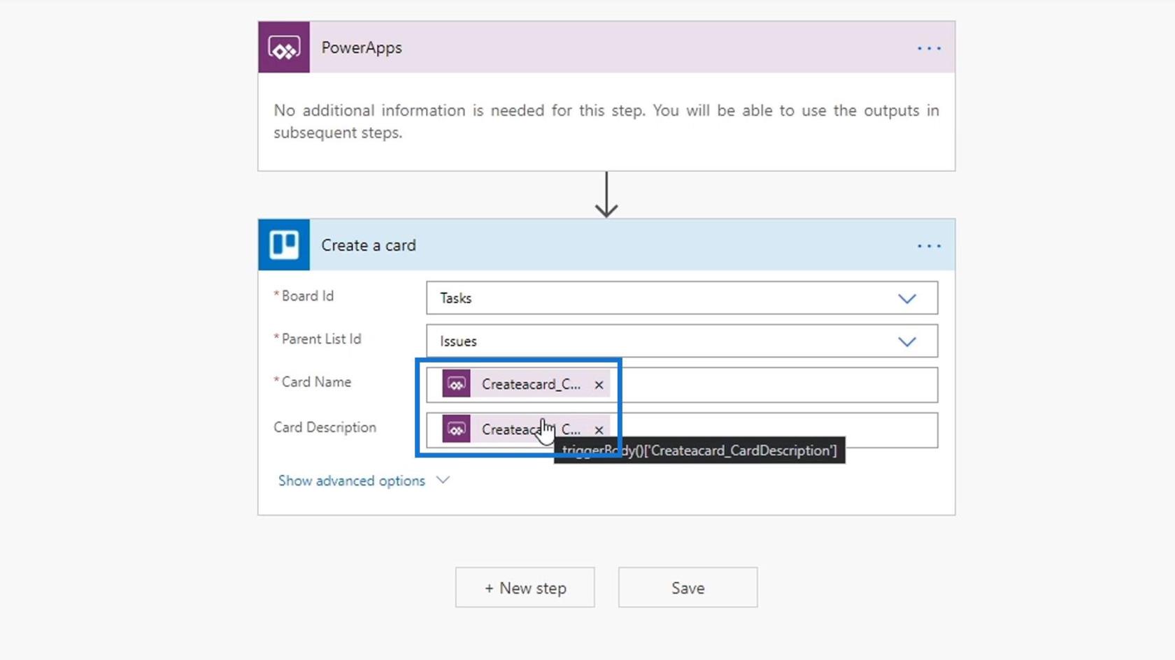 PowerApps-integration i Microsoft Power Automate