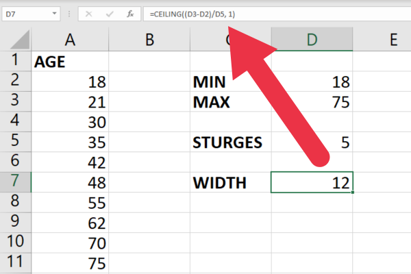 Hur man hittar klassbredd i Excel: En snabbguide