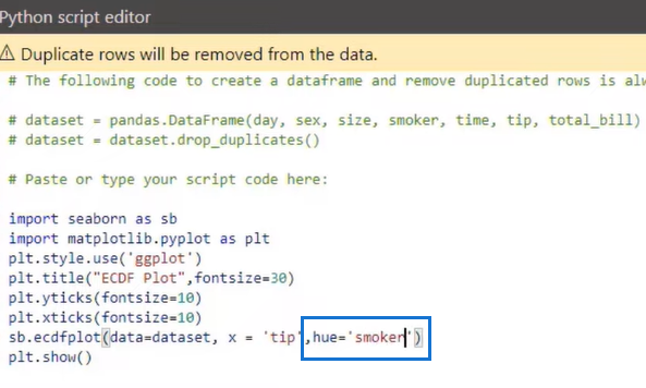 Sådan bruges ECDF-plot i Python og LuckyTemplates