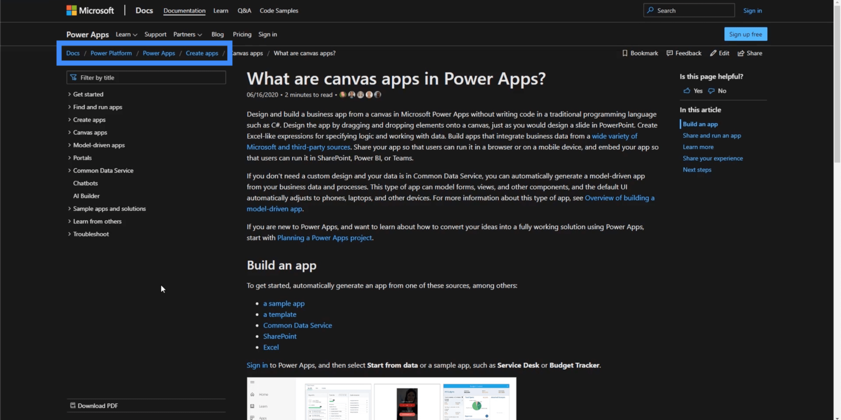 Power Apps üzleti folyamatok folyamata és dokumentációja