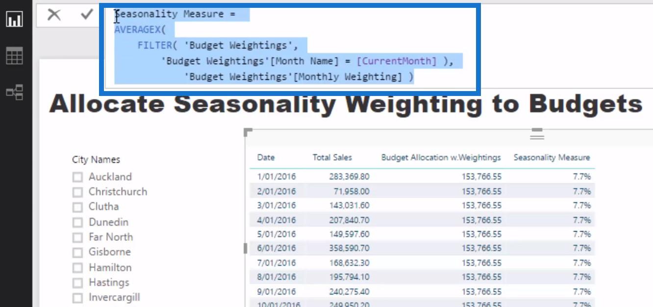 Administrere sesongvariasjoner i budsjettanalysen din – Avanserte LuckyTemplates