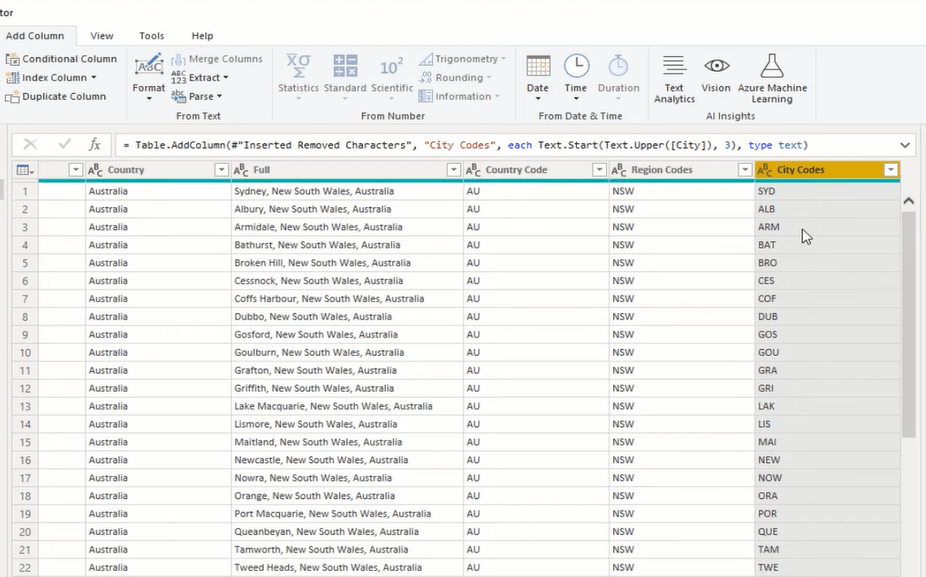 Kolumn från exempel LuckyTemplates – Power Query Handledning