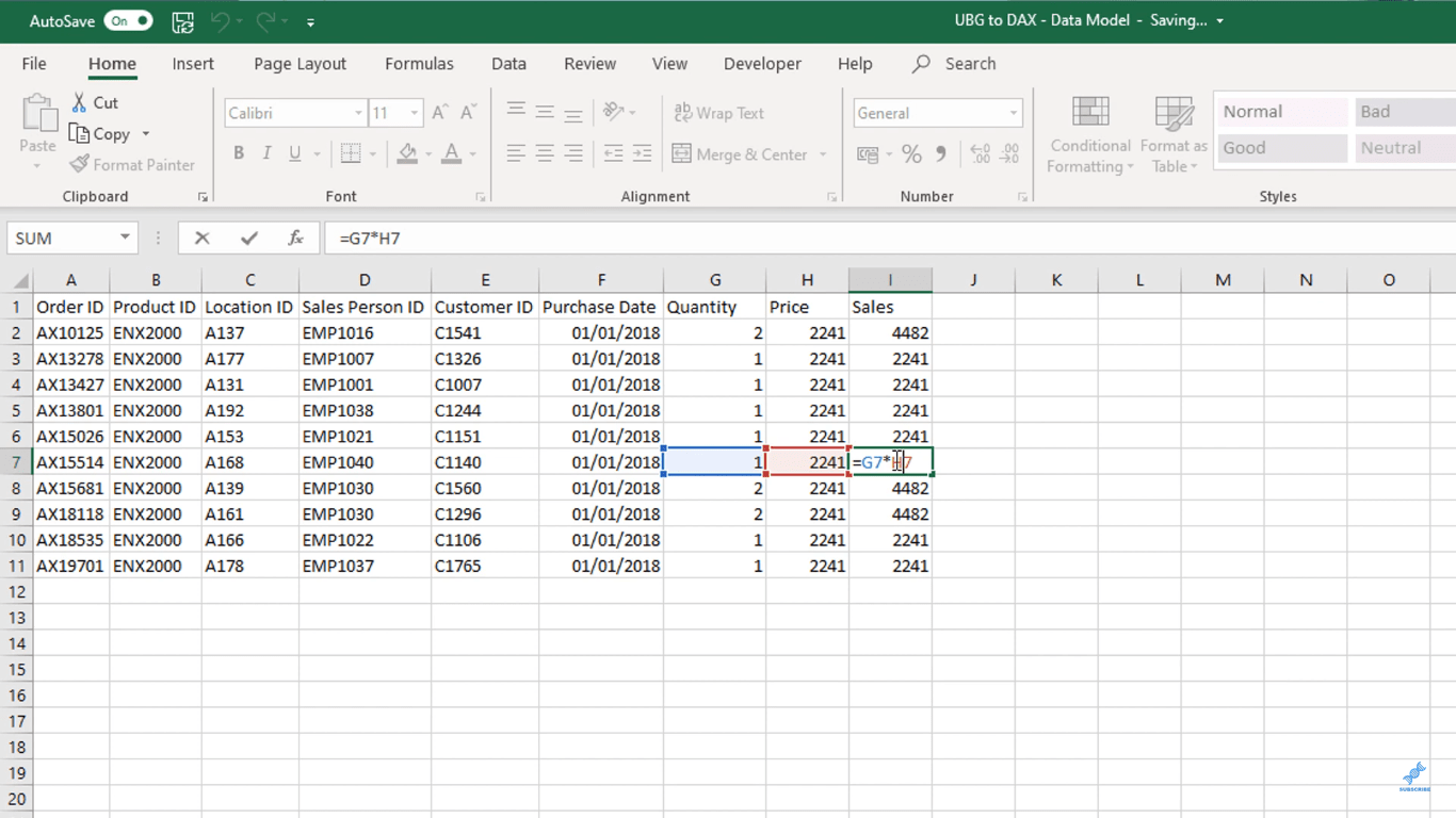 LuckyTemplates і Excel: різниця у формулах DAX