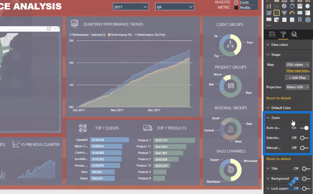 LuckyTemplates Shape Map Visualization for romlig analyse