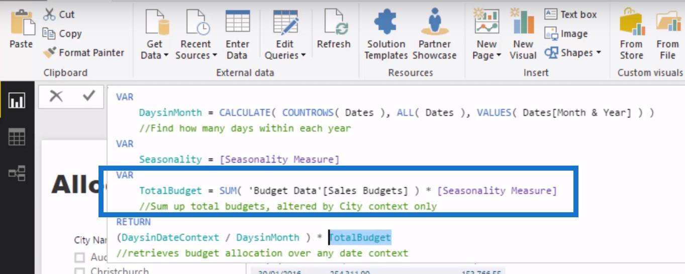 Hantera säsongsvariationer i din budgetanalys – avancerade LuckyTemplates