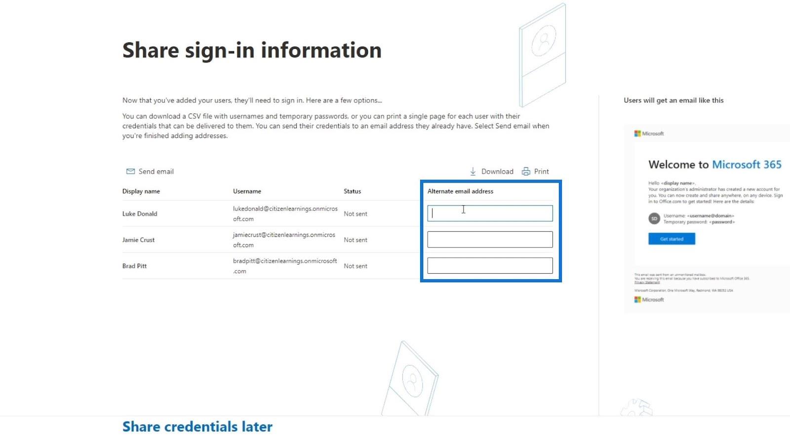 MS SharePoint-veiledning: Kontoopprettelse