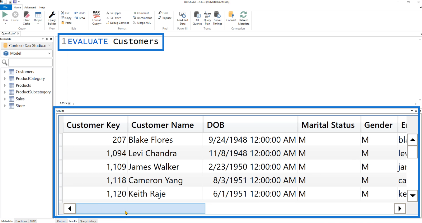 Forbind DAX Studio til LuckyTemplates og SSAS