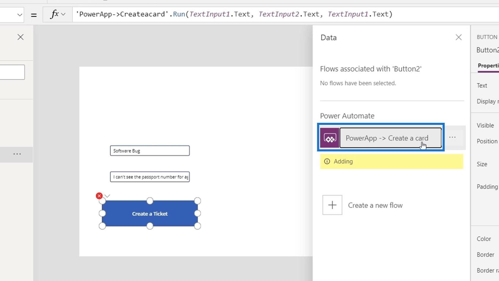 PowerApps-integration i Microsoft Power Automate