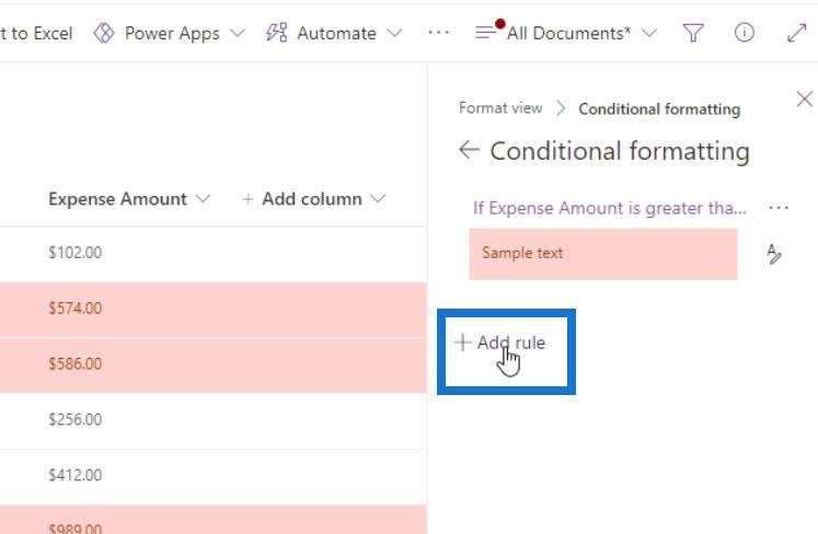 Vis formatering i SharePoint