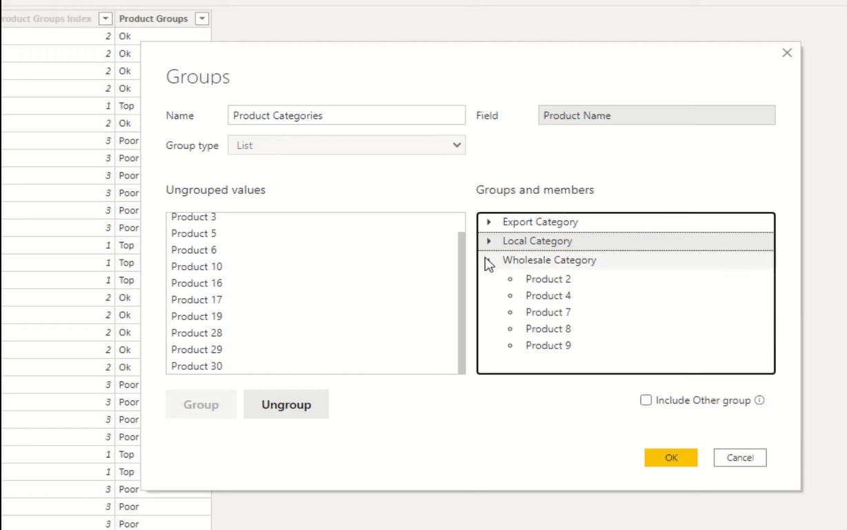 LuckyTemplates Dimensioner og grupper til filtrering af tabeller i rapporter