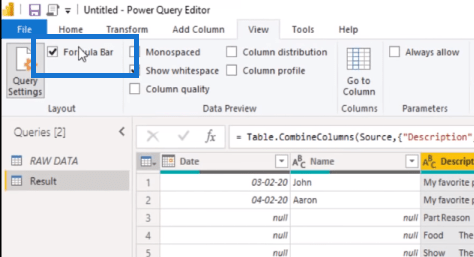 Hogyan lehet dinamikusan egyesíteni az oszlopokat egy Power Query-táblázatban