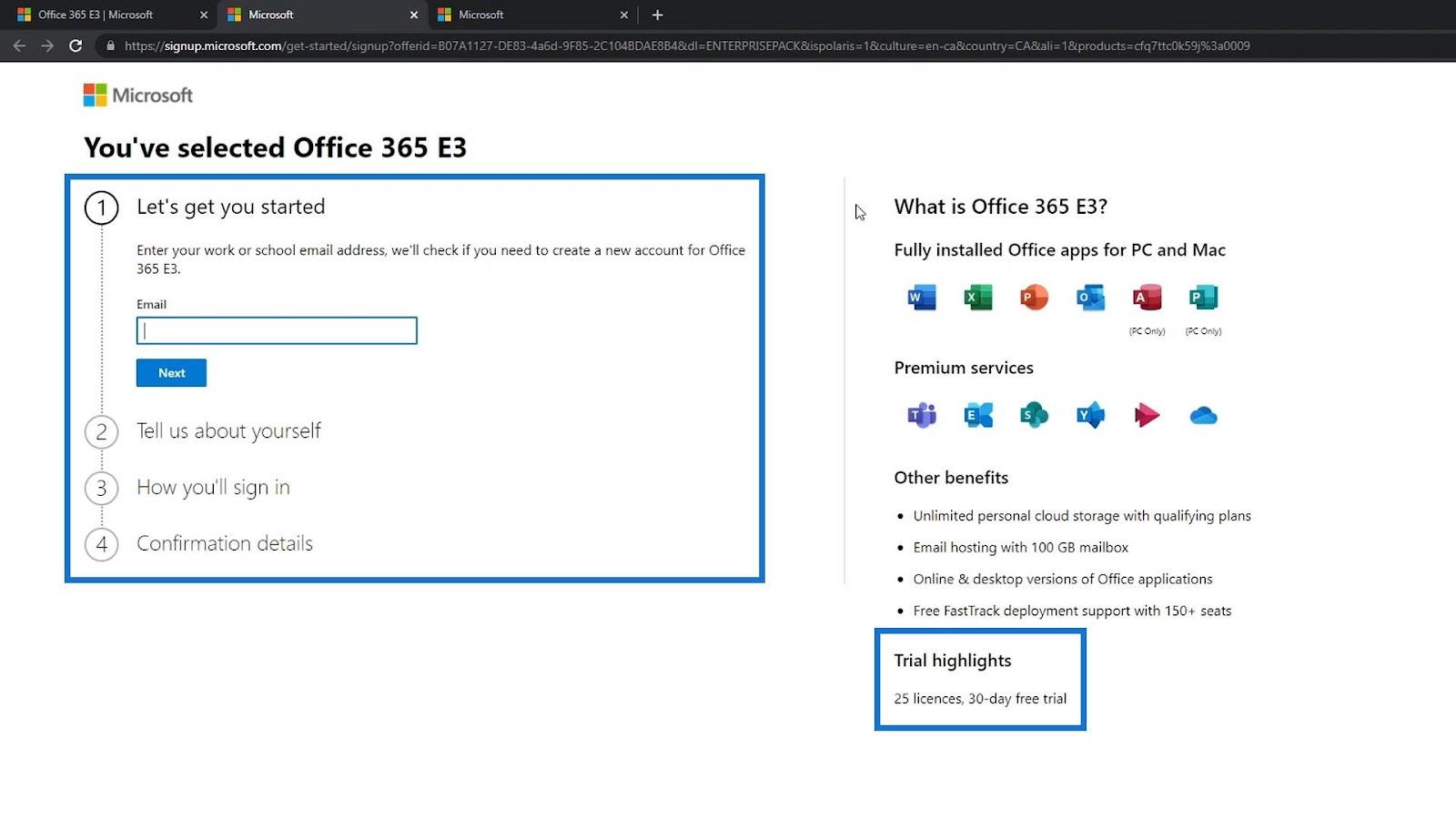 MS SharePoint Handledning: Skapa konto