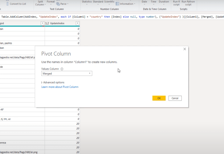 Måtttabell i en textfil: Power Query Solution