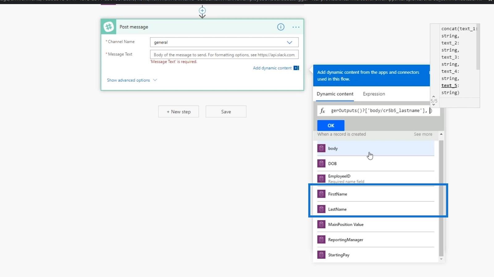 Business Process Flow Integration i Power Automate