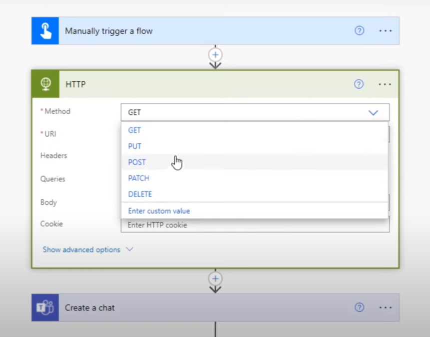 Vytvorte požiadavku HTTP v službe Power Automate