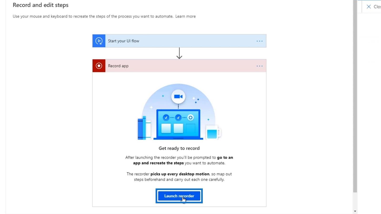 UI Flow kimenetek a Power Automate-ban