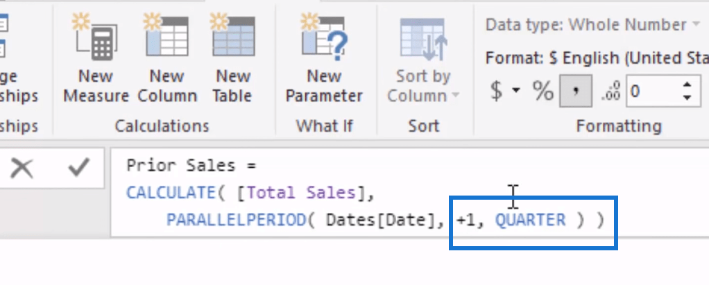 DAX-funksjonsgjennomgang: Bruke PARALLELPERIOD i LuckyTemplates