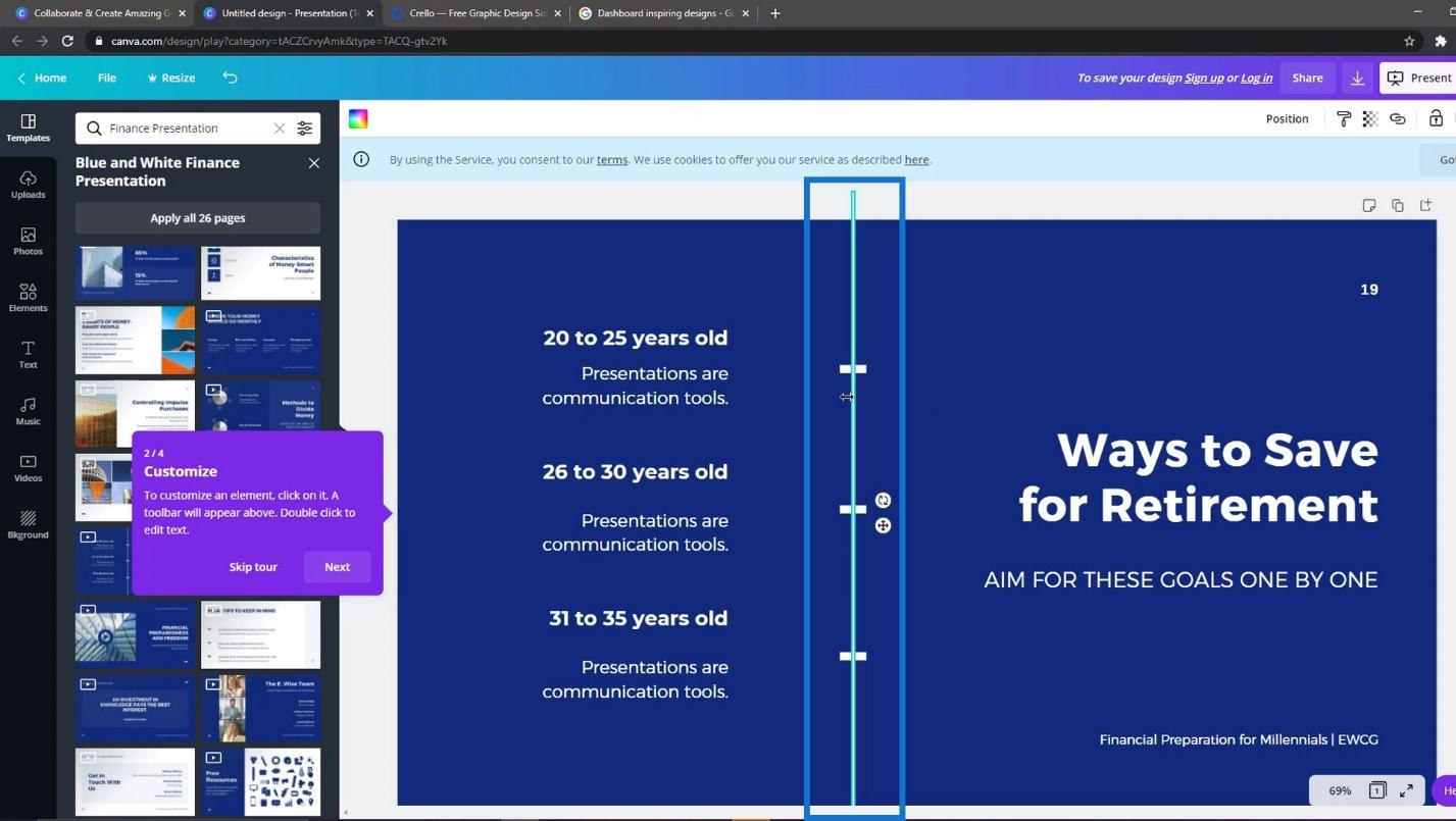 Rapportlayouts: Design med indbyggede visuals