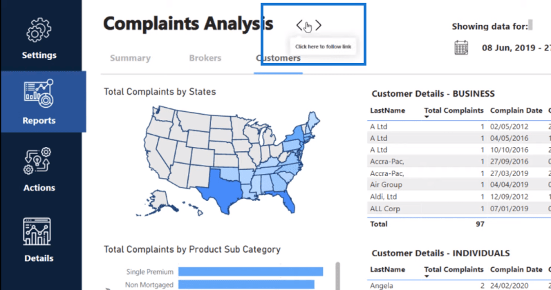 Високоякісний досвід навігації звітами LuckyTemplates