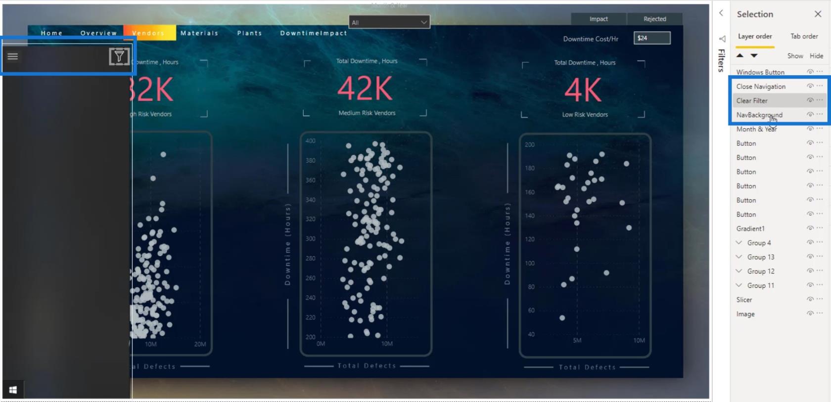 Interaktívne zostavy LuckyTemplates: Navigácia a záložky