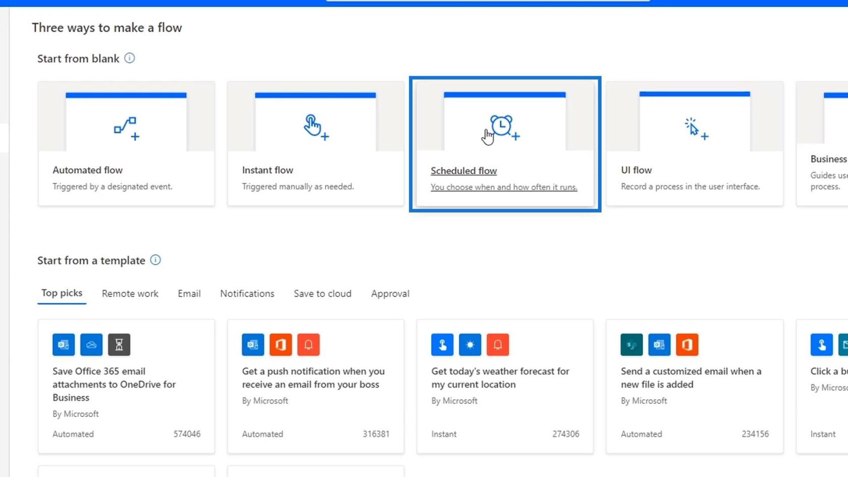 Planlagte arbeidsflyter i Microsoft Power Automate