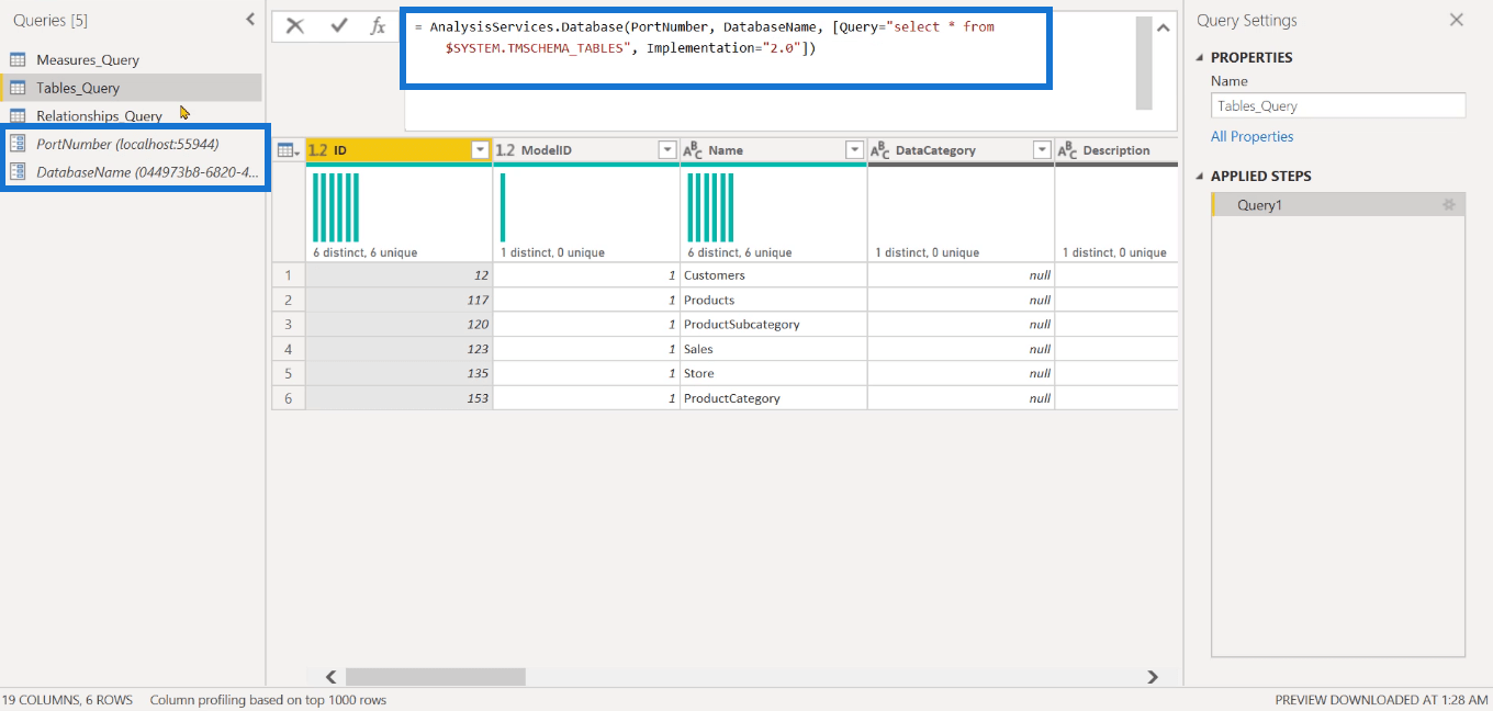 Använda Dynamic Management Views (DMV) i DAX Studio