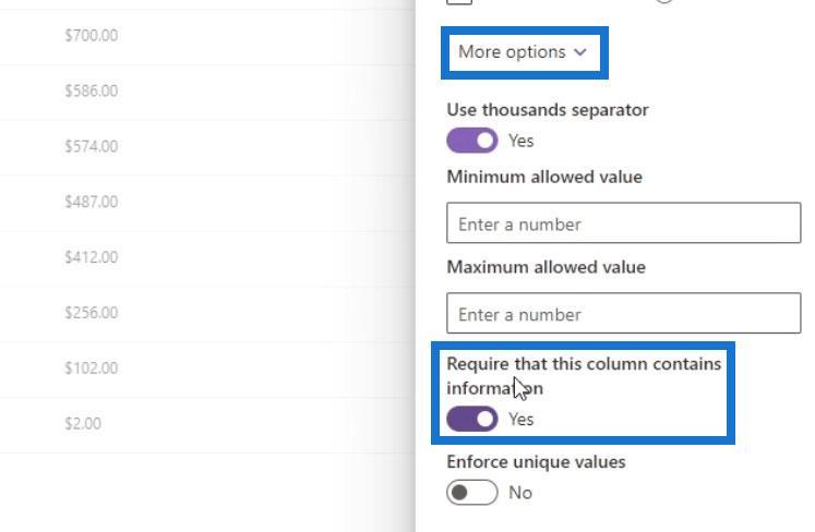 Se formatering i SharePoint