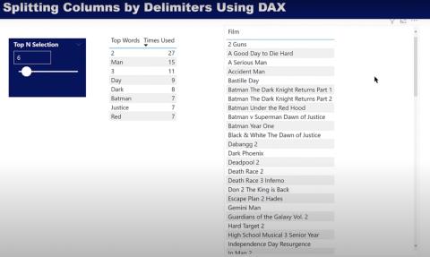 LuckyTemplates delt kolonne etter skilletegn i DAX