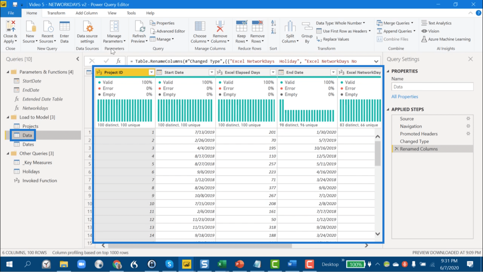 Beregn arbejdsdage mellem to datoer i LuckyTemplates