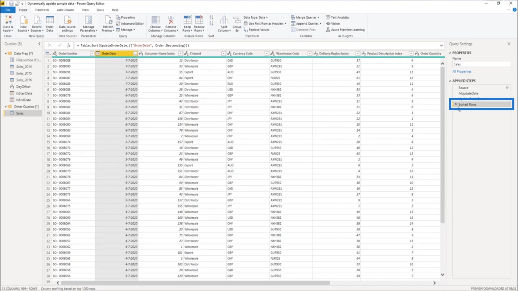 Lag et permanent oppdatert praksisdatasett i LuckyTemplates