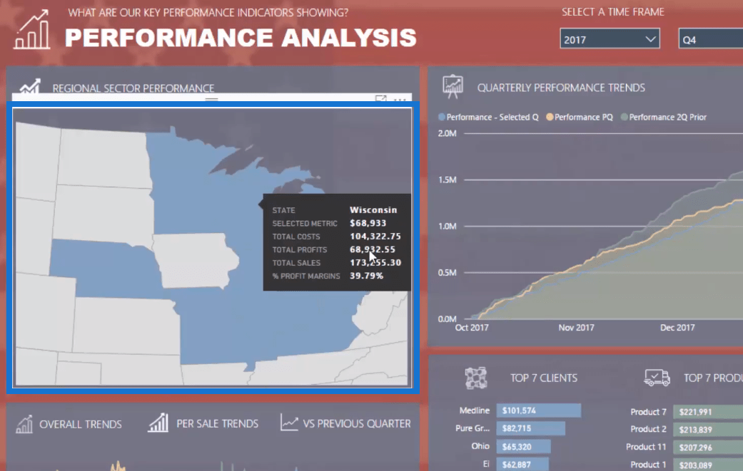 LuckyTemplates Shape Map Visualization for romlig analyse