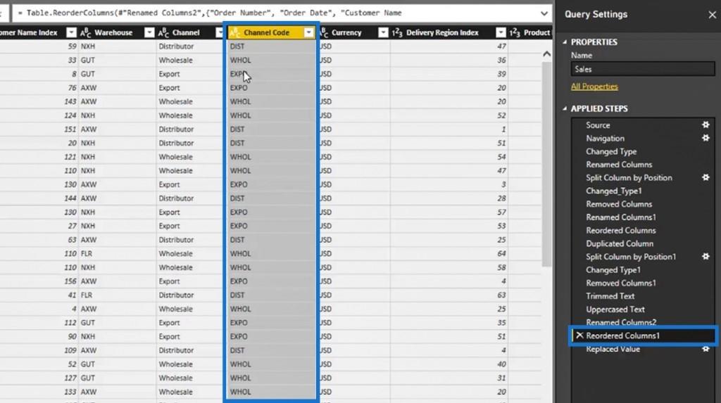 LuckyTemplates Lekérdezésszerkesztő: Sor- és oszloptranszformációk