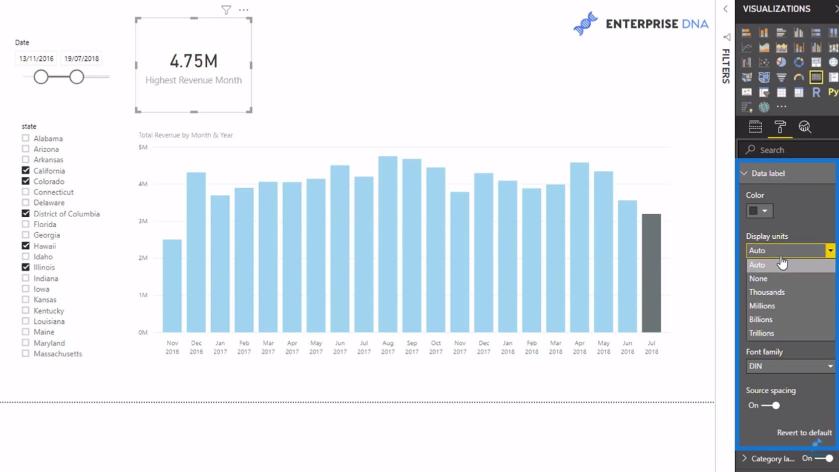 LuckyTemplates datavisualiseringsteknik: Skapa en dynamisk rubrik eller titel