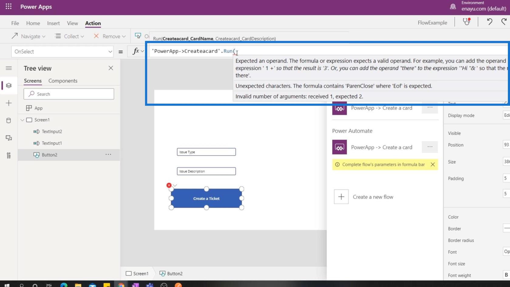 PowerApps-integration i Microsoft Power Automate