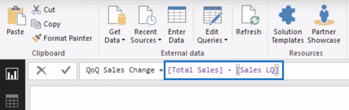 Vis QoQ-salg ved å bruke tidsintelligens i LuckyTemplates