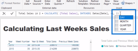 Beregner ukentlig salg M/DAX i LuckyTemplates