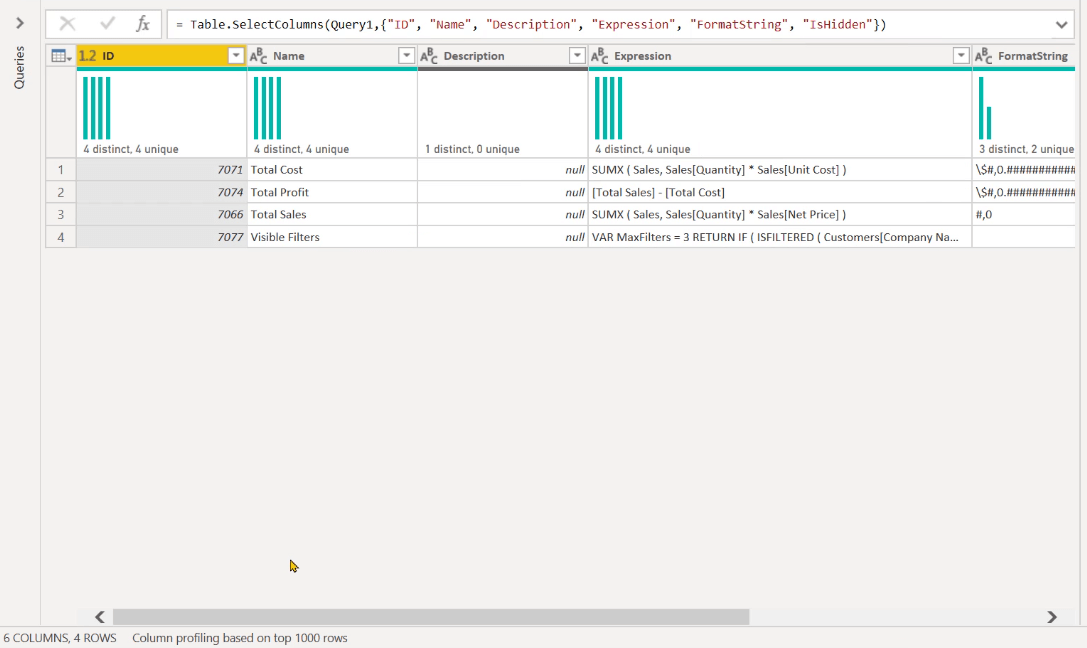 Använda Dynamic Management Views (DMV) i DAX Studio