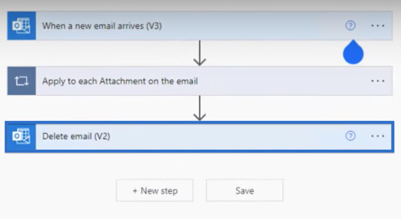 Gem e-mail-vedhæftet fil til SharePoint med Power Automate