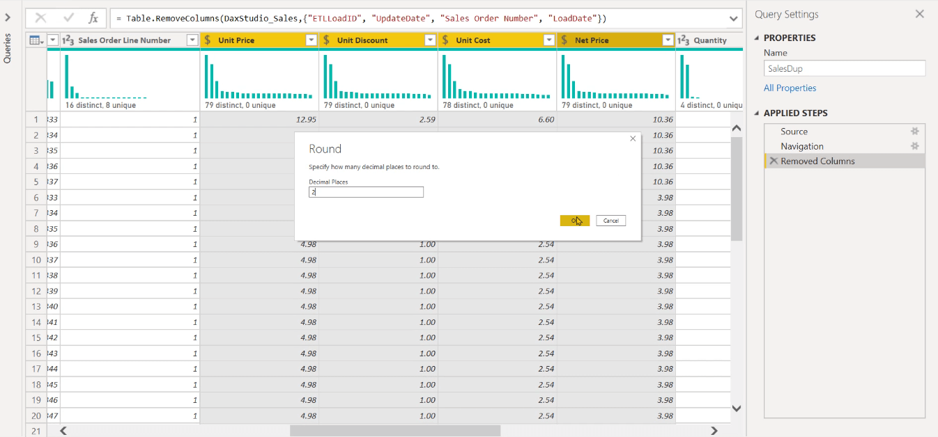 Power Query optimering: Reduktion af decimaltal