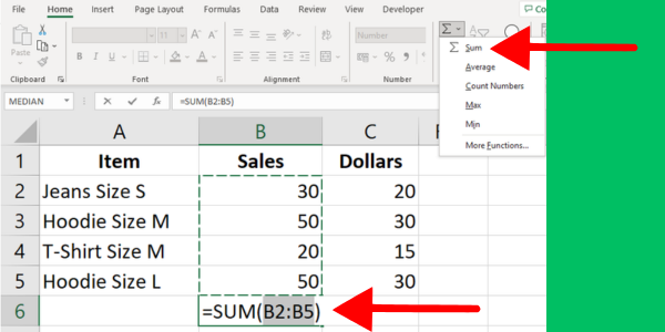 8 způsobů, jak přidat konkrétní buňky v aplikaci Excel