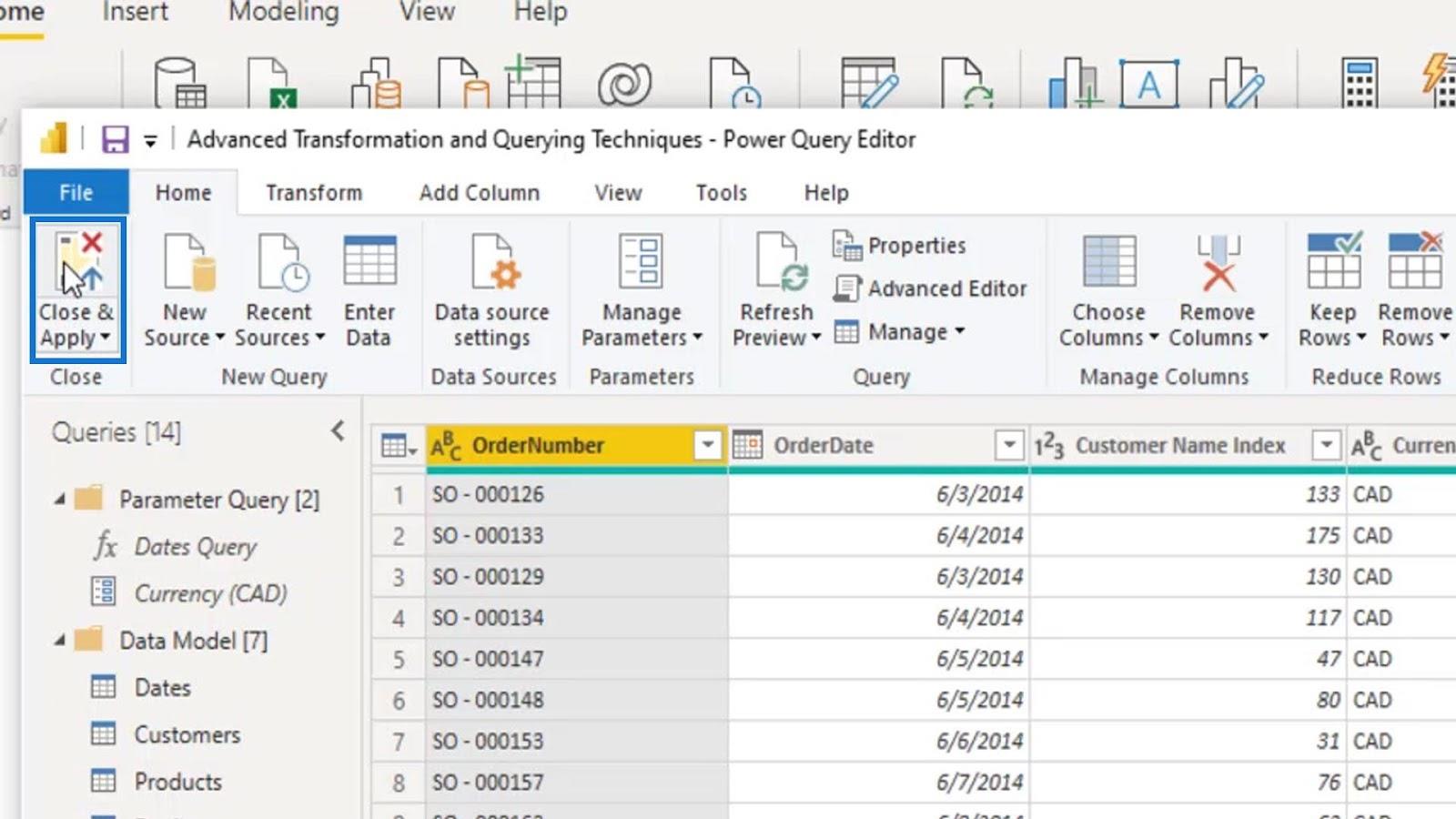 LuckyTemplates parametrar via frågeredigerare