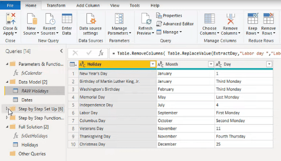 Evig feriekalender – POTW #12 (Power Query Solution)